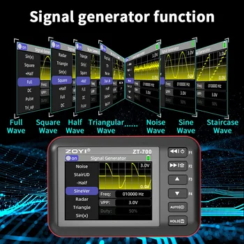 ZOYI ZT-700 4-in-1 Portable Oscilloscope 10M Bandwidth with Programmer Emulator Waveform Recorder Function 1