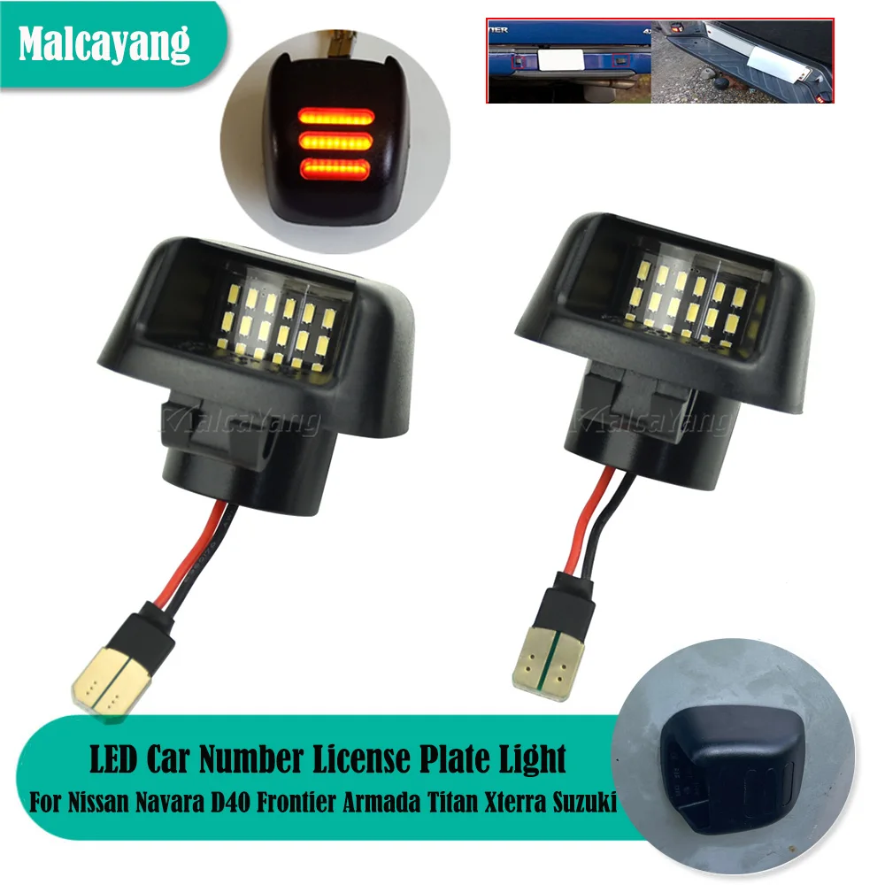 Accessori Auto Per Nissan Navara D40 Frontier Armada Titan Xterra Suzuki Equator Bianco Rosso Led Luci Targa Auto