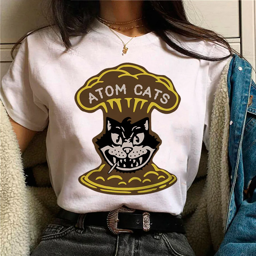 

Atom Melecule Science tshirt women anime streetwear Y2K top girl manga Japanese streetwear clothing