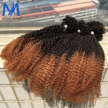 100% Human Hair Soft Afro Kinky Human Hair Bulk 16inch 30g/Pack T1B/30 Color 4C Afro Kinkys Bulk Human Hair for Locs Extensions 1