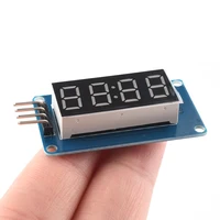 TM1637 4 Bits Digital LED Display Module For arduino 7 Segment 0.36Inch Clock RED Anode Tube Four Serial Driver Board Pack 5