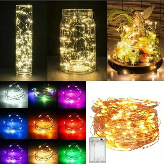 Led Fairy Lights 20/30/50 LED Micro Rice Wire Fairy Lights - Battery ...