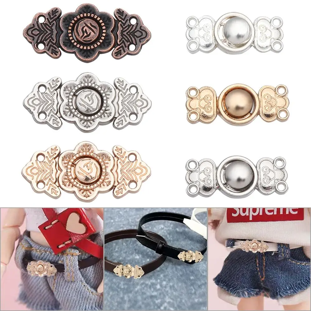 Mini Retro Buckles Handmade Coat Button DIY Making 1/6 Dolls Clothes Craft Buckles Doll Clothing Sewing Accessories 5/10Pcs doll clothes accessories