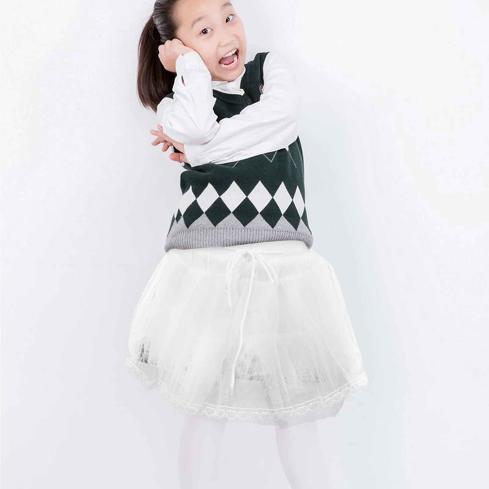 

Children's Tutu Skirt Crinoline for Girl Girls Petticoat Fabric Underskirt