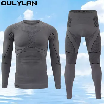 Outdoor Sort Suit Quick Dry Ski Thermal Underwear For Men Male Thermo Clothes Compression Set Thermal Tights Winter Leggings 1