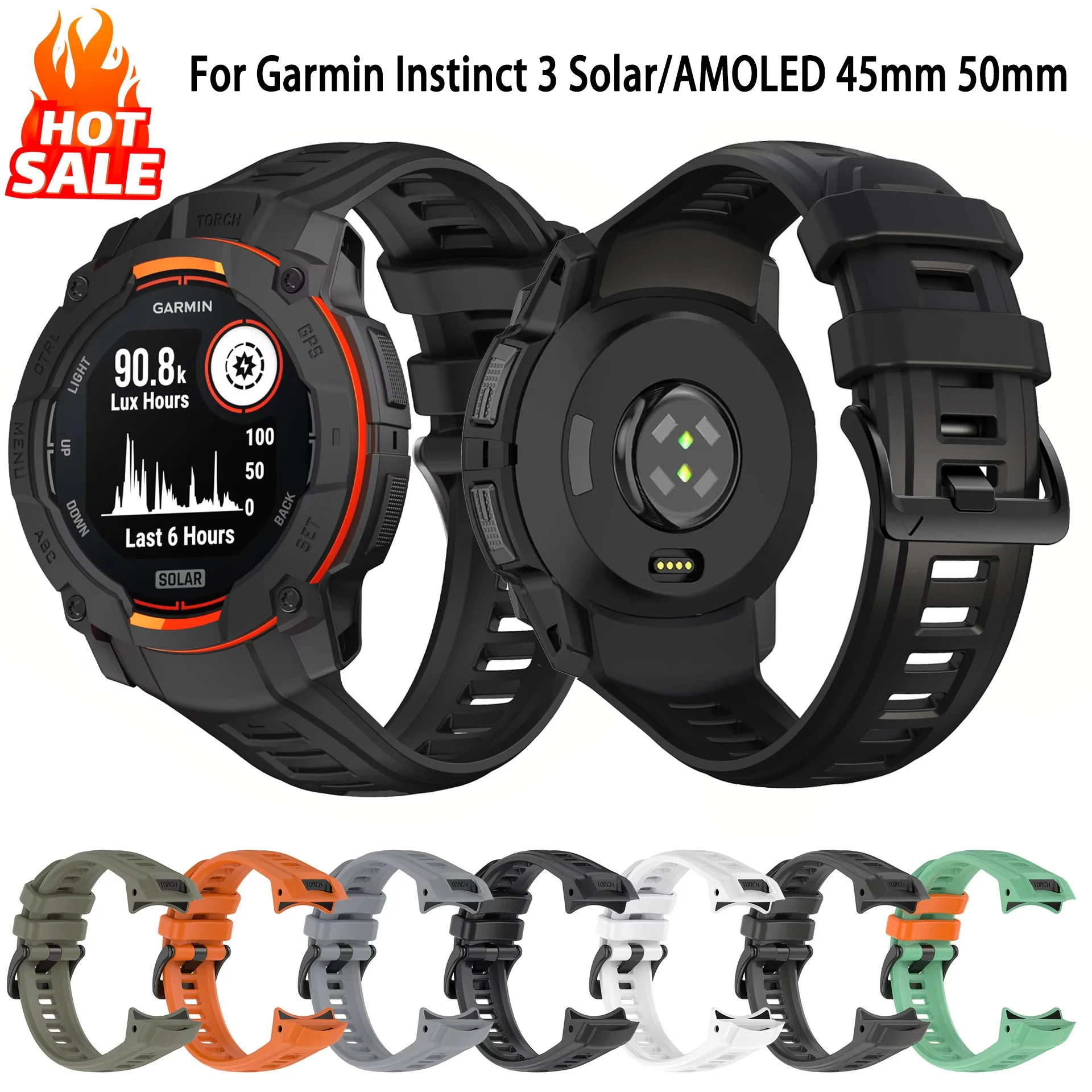 Premium Silicone Sports Strap - Versatile and Durable Watch Band Accessory
