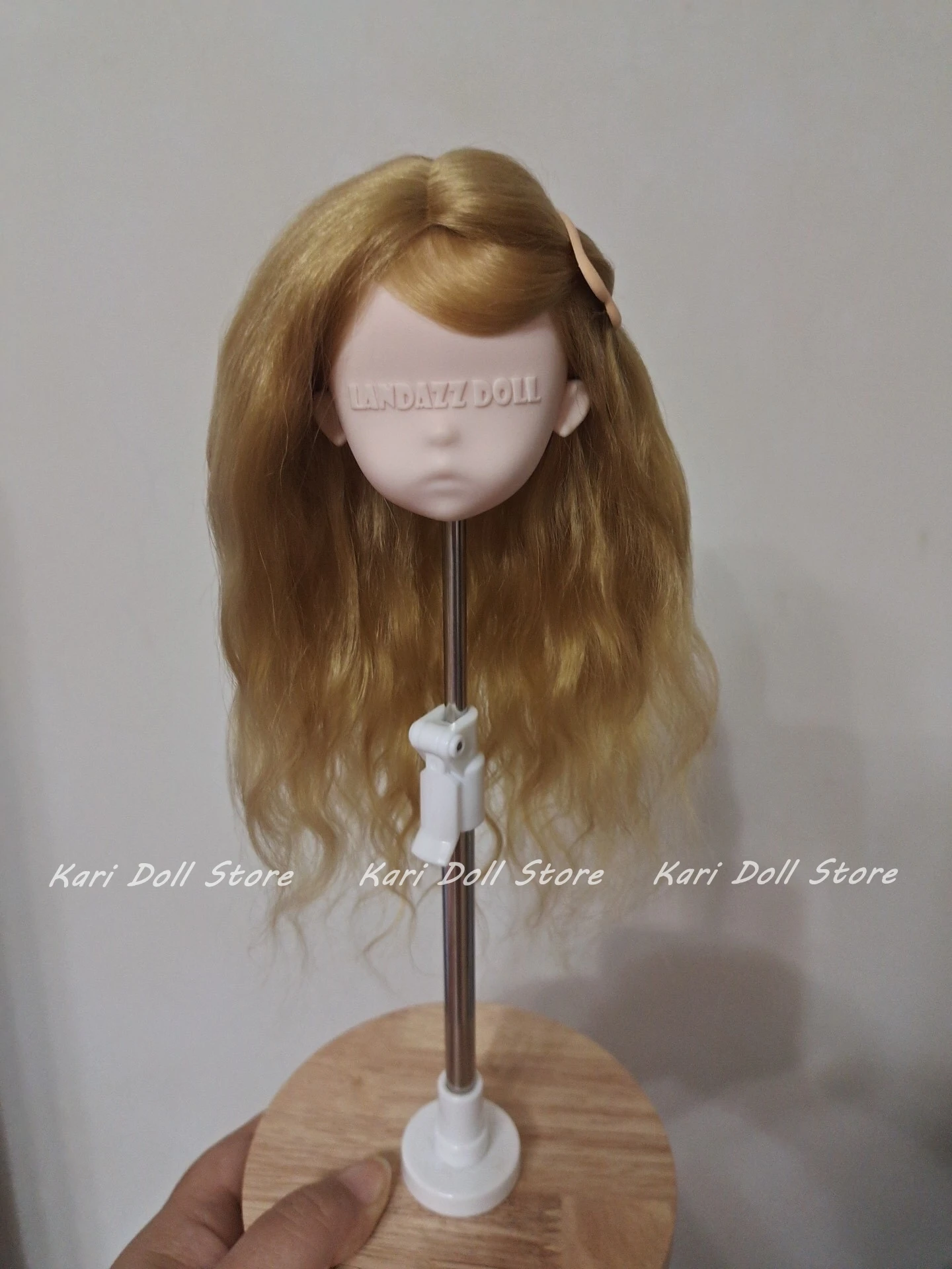 2026 카리 인형 가발 랜다즈 랜두두 인형용 천연 하드 쉘 모헤어 가발 16cm 머리둘레