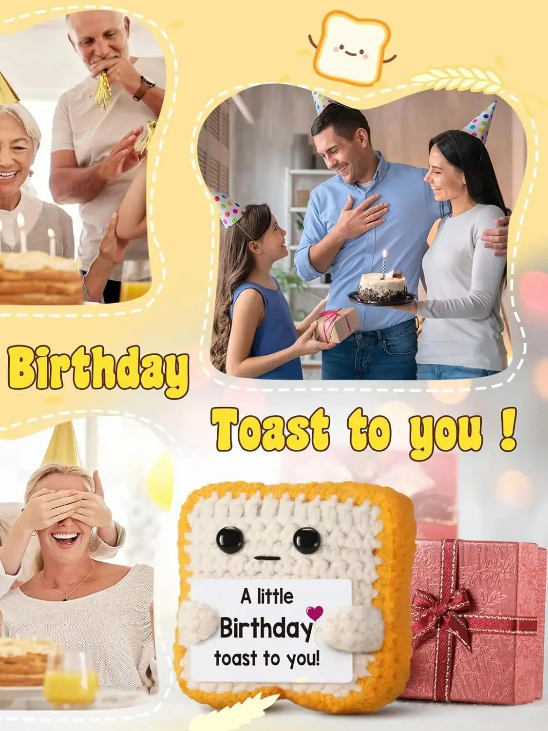 Charming Crochet Toast Gift Card - Unique Keepsake