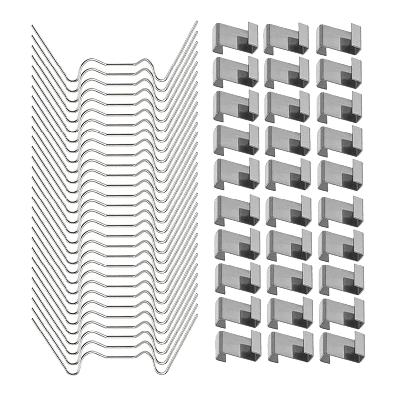 

100Pcs Greenhouse Glass Pane Clips Greenhouse W Wire Clips Glazing Z Type Clips Stainless Steel