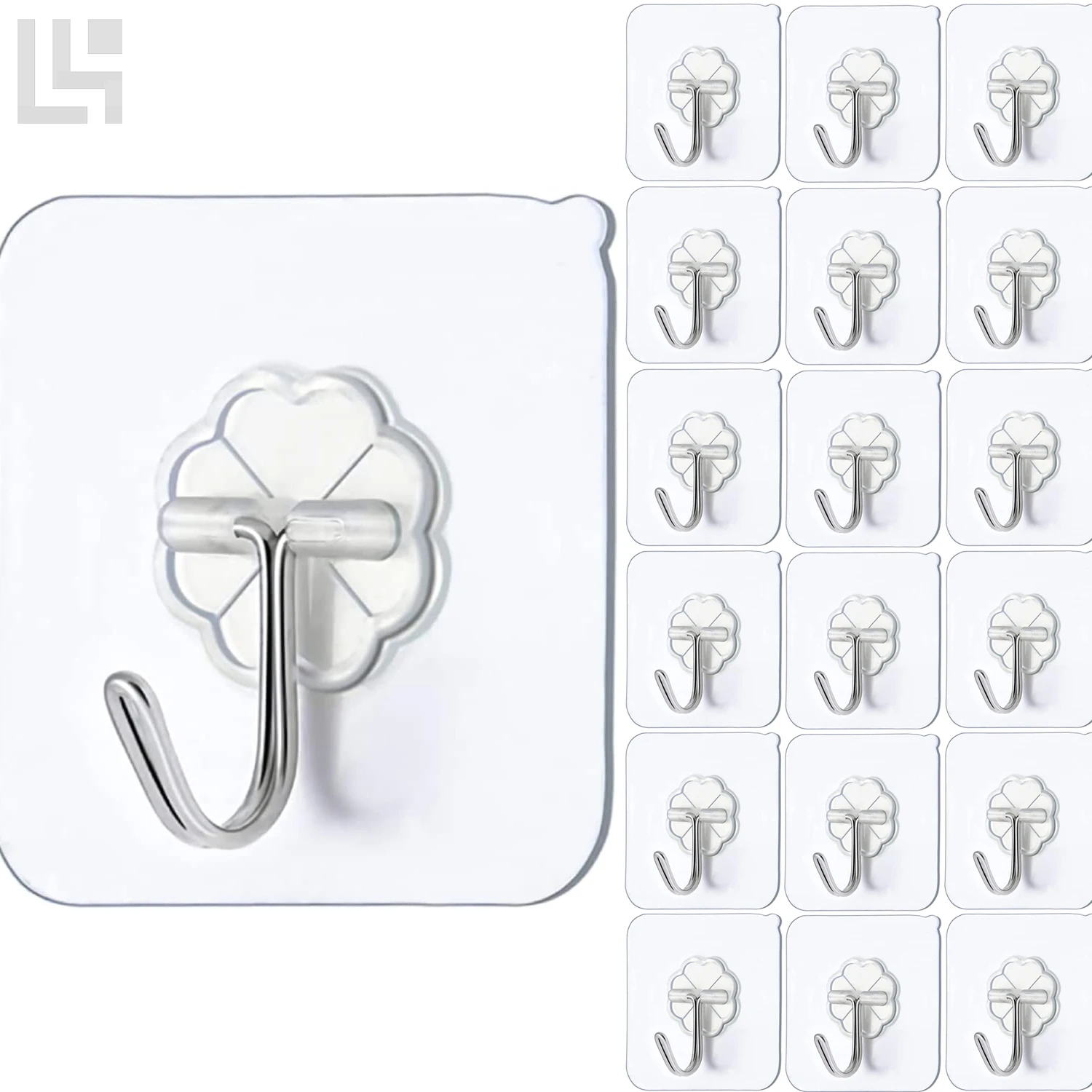 LZAdhesiveHooksKitchenWallHooksHeavyDuty33lbMaxNailFree