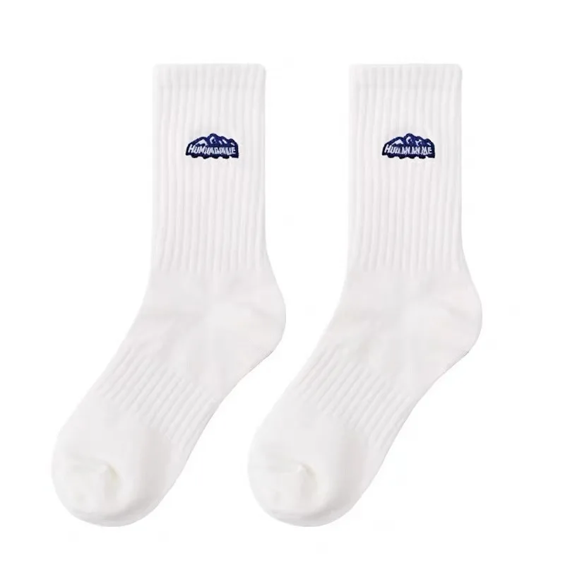 

Носки с вышивкой Snow Mountain, модные дизайнерские короткие носки, повседневные спортивные носки для мужчин и женщин