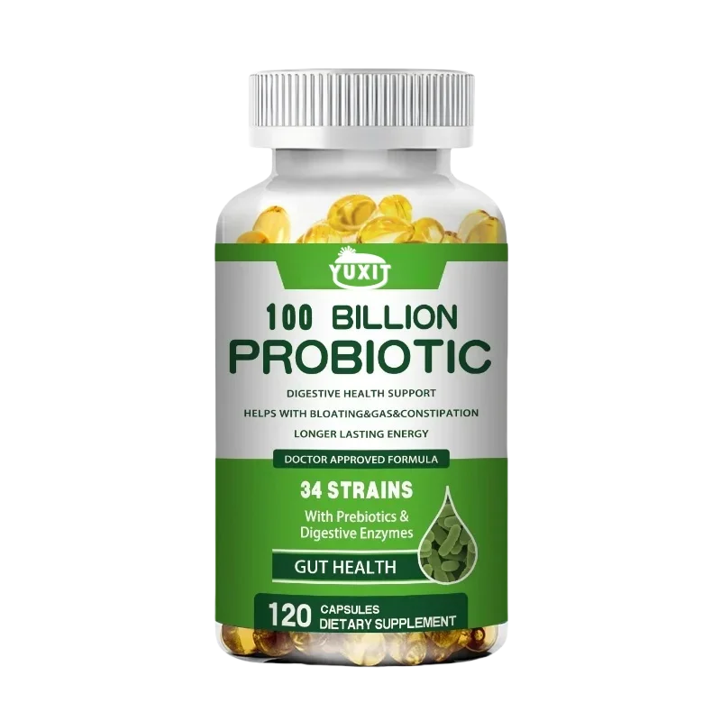 Prebiotics Enzyme Capsules-with Probiotics & Prebiotics 30/60/120 Capsules Non-GMO and Gluten Free Supplement