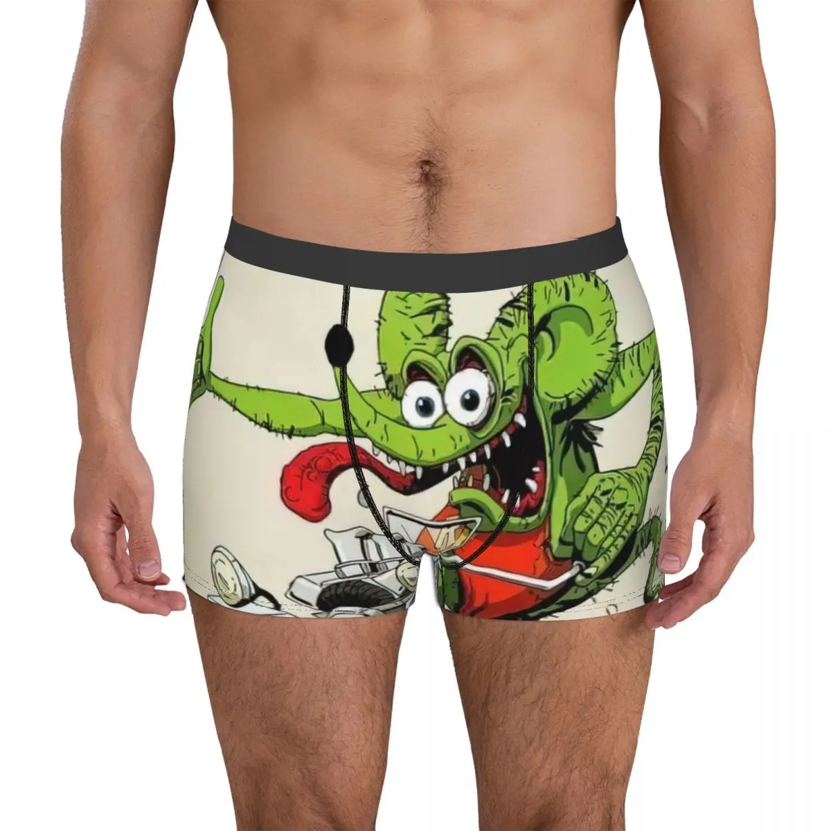 casual anime cartoon rat fink crossbody sling backpack men shoulder chest bag for traveling The Rat Fink Men's Boxer Briefs Shorts Men Underpants Cartoon Anime Funny Men's Panties Soft Underwear For Men