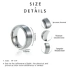 6/8mm Titanium Tungsten Spinner Rings for Men Women  Wedding Band Half Size Nickel Free Fidget Anxiety Comfort Fit 3