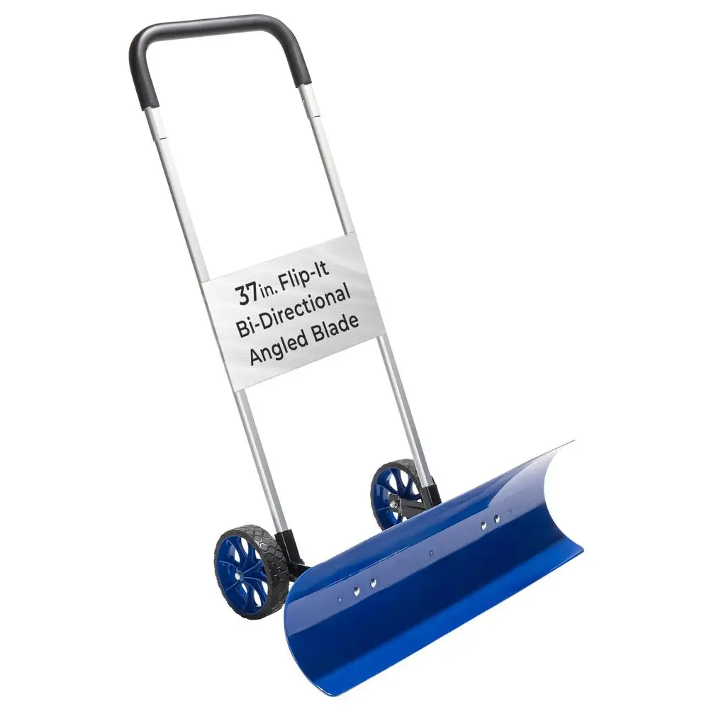 Wheeled Snow Pusher & Plow Shovel 2