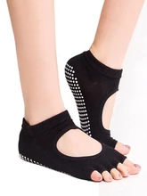  Toeless Non Slip Grip Women Socks for Yoga Barre Pilates Fitness Gym Sports Anti Slip Dance Socks 