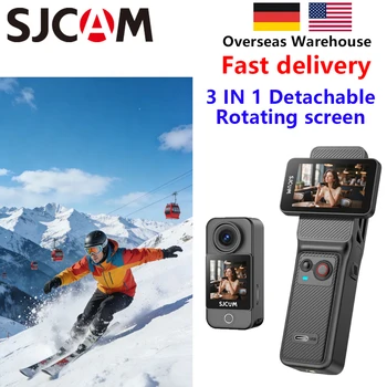 Videocamera tascabile SJCAM C400 4K con stabilizzazione, WiFi per viaggi Vlogging e registrazione portatile in famiglia Touch Screen Streaming live