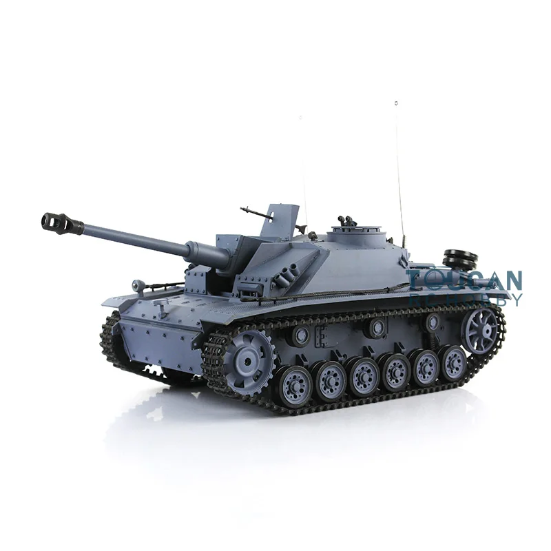1/16 Scale 2.4G Heng Long 7.0 Plastic German Stug III RTR RC Tank Model 3868 TH17419-SMT4 5