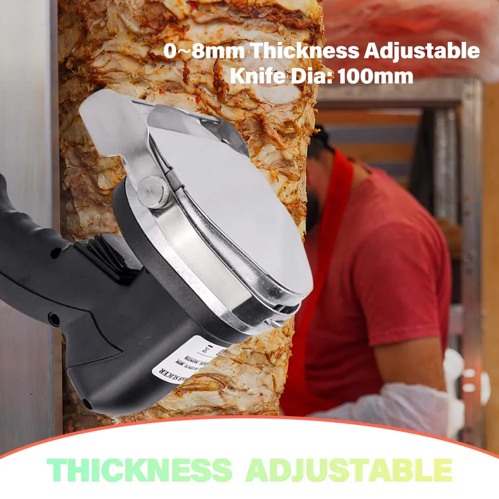 KS100E Electric Kebab Meat Slicer Electric Kebab Knife Meat Slicer Shaver for Cutting Shawarma Doner Kebab 4