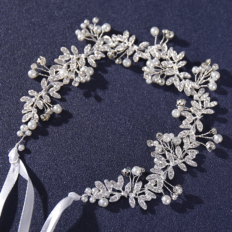 Handmade Hairbands Crystal Rhinestone Flowers Headbands Wedding Hair Accessories For Women Bride Head Jewelry