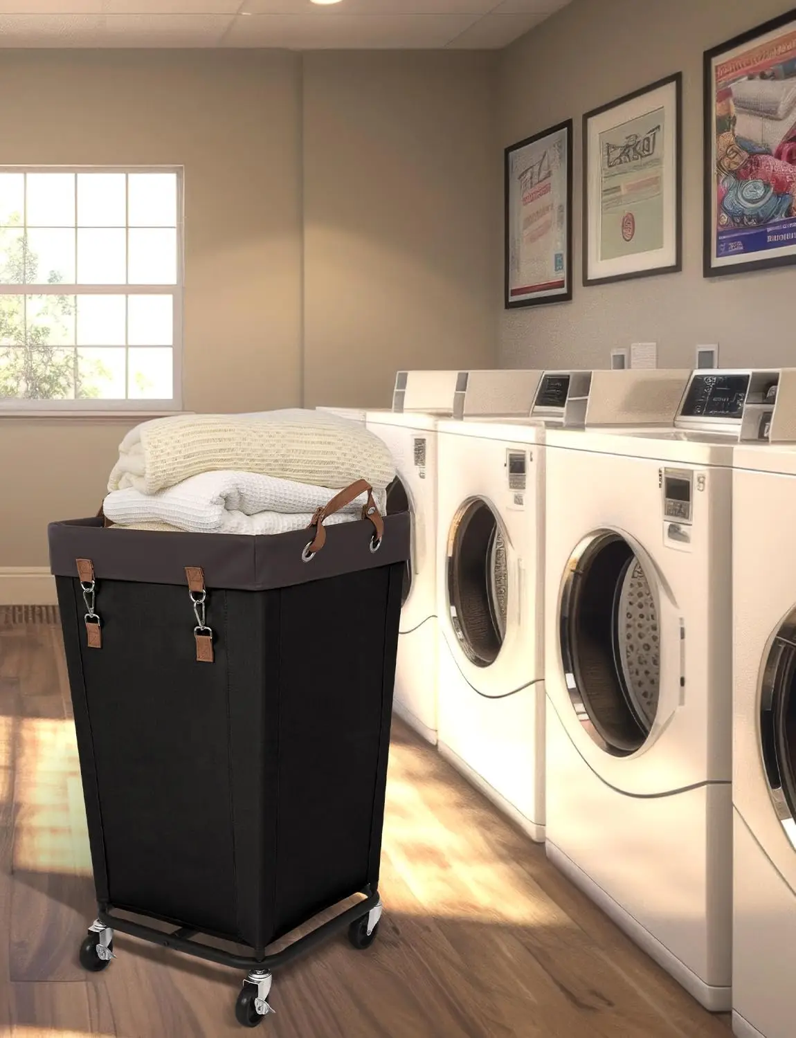160L Laundry Basket with WheelsLarge Rolling Hampers for Clothing Organizer Dirty Clothes Basket for Hotel Home Closet Dorm