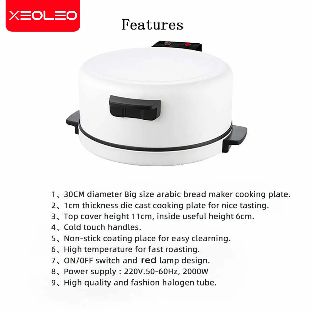 XEOLEO Electric Pizza Machine 1500W Cake Donut Walnut Cooking Kitchen Appliances Breakfast Waffles Machine Non-stick 110V /220V