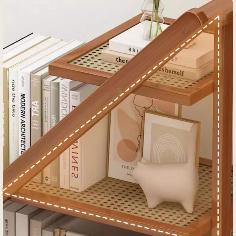 Simple Rolling Storage Cart Foldable Multi-Functional Coffee Table Eco-Friendly Durable Organizer for Living Room Mobile Storage