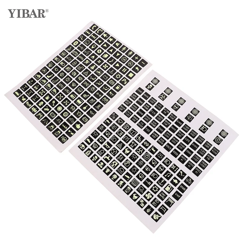 

Luminous Rocker Switch Label PVC Car Sticker Truck Instrument Circuit Panel Decal Decoration Car Styling Accessories Marine Boat