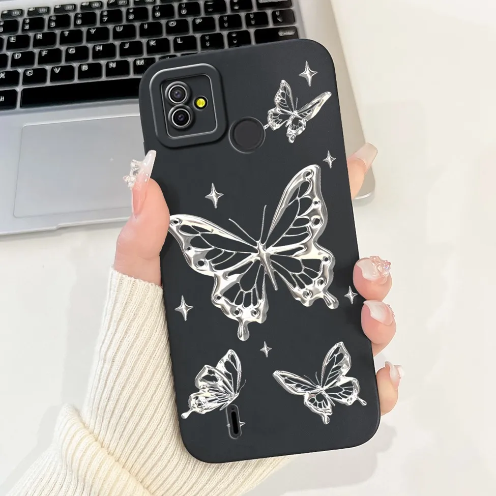 Silicone Cute Fashion Butterfly Flower Love Painted Phone Case