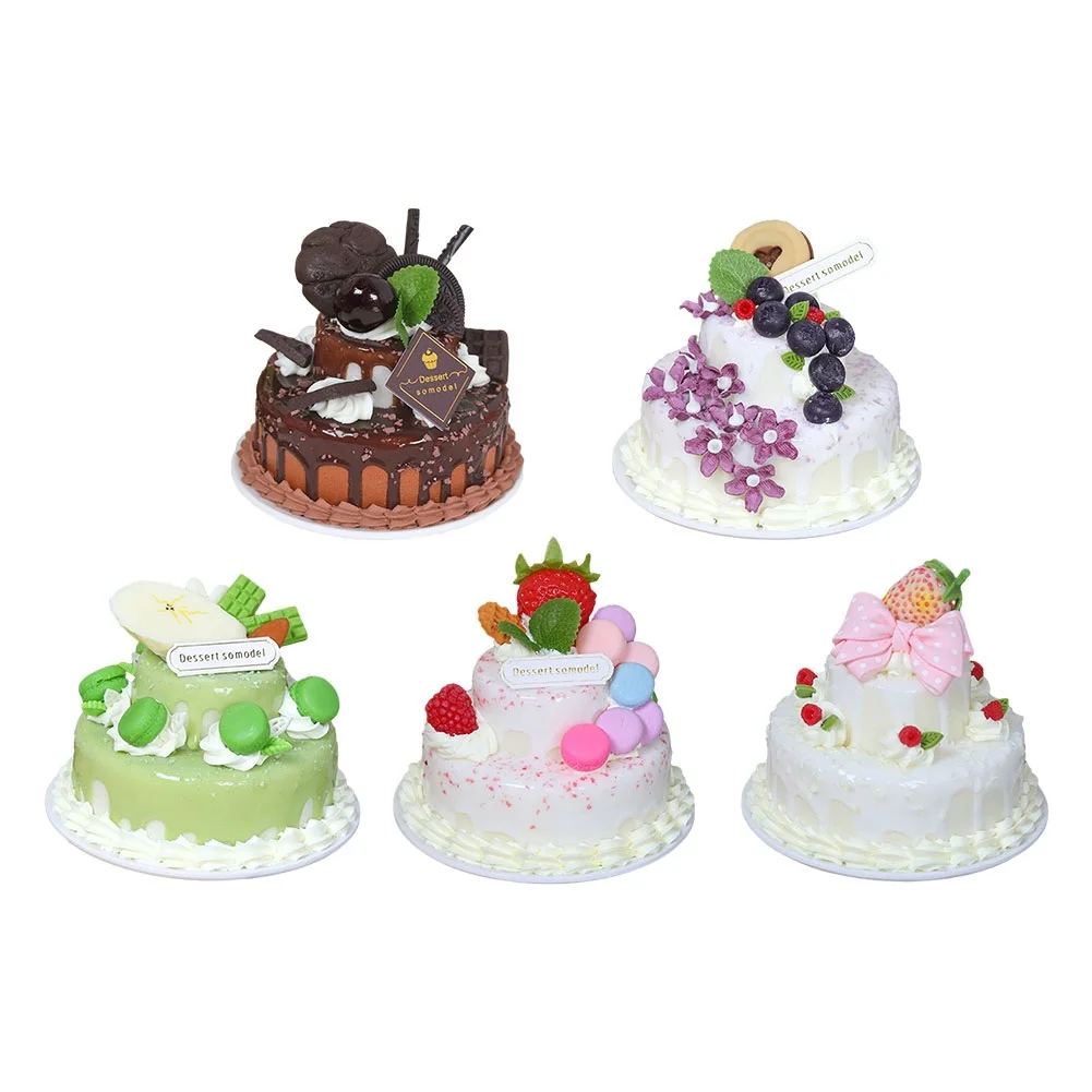 

Simulated Birthday Cake Model Multi-Layer Ornaments Fruit Strawberry Cake DIY Birthday Cake Kitchen Decoration Crafts