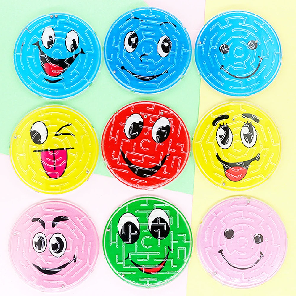 10-50 Pcs 7cm Cute Round Track Bead Maze Toy Kids Party Favors