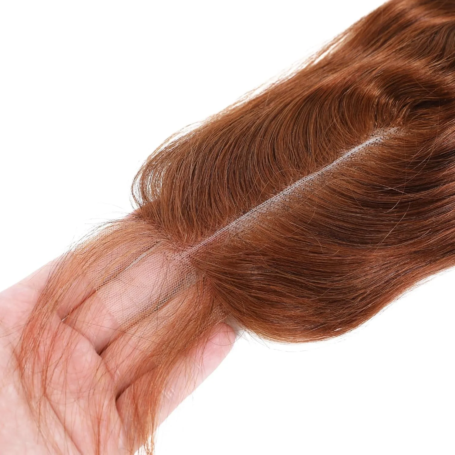 #33 Copper Red Body Wave 2x6 Lace Closure Transparent Swiss Lace Brazilian Human Hair Pre-Plucked With Baby Hair For Women 3