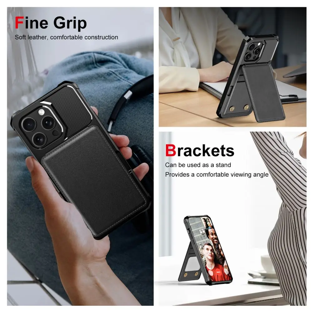 Coque portefeuille pour iphone pro max plus étui en cuir_voghion.com
