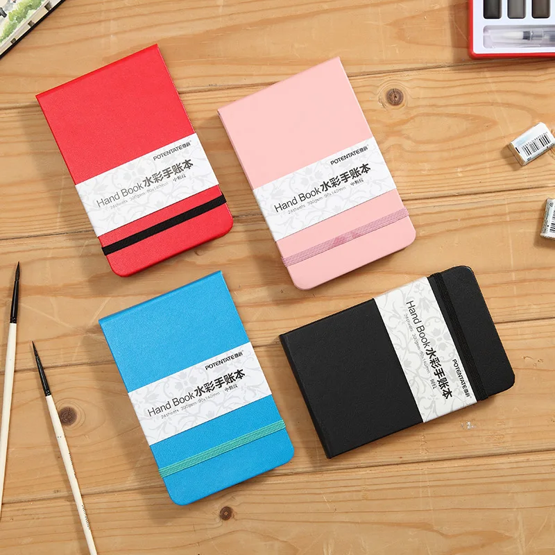 Aquarell-Skizzenbuch 12,7x12,7 Cm – 20 Blätter, 300 G/m², Hardcover Mit Gummiband, Grün