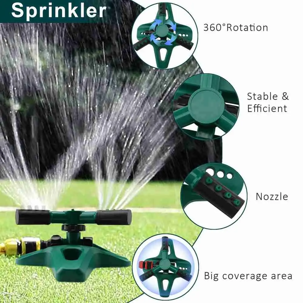 Gardening Supplies 360 Rotating Cool Down Automatic Watering Hose Lawn Watering Spray Garden Sprinklers Irrigation