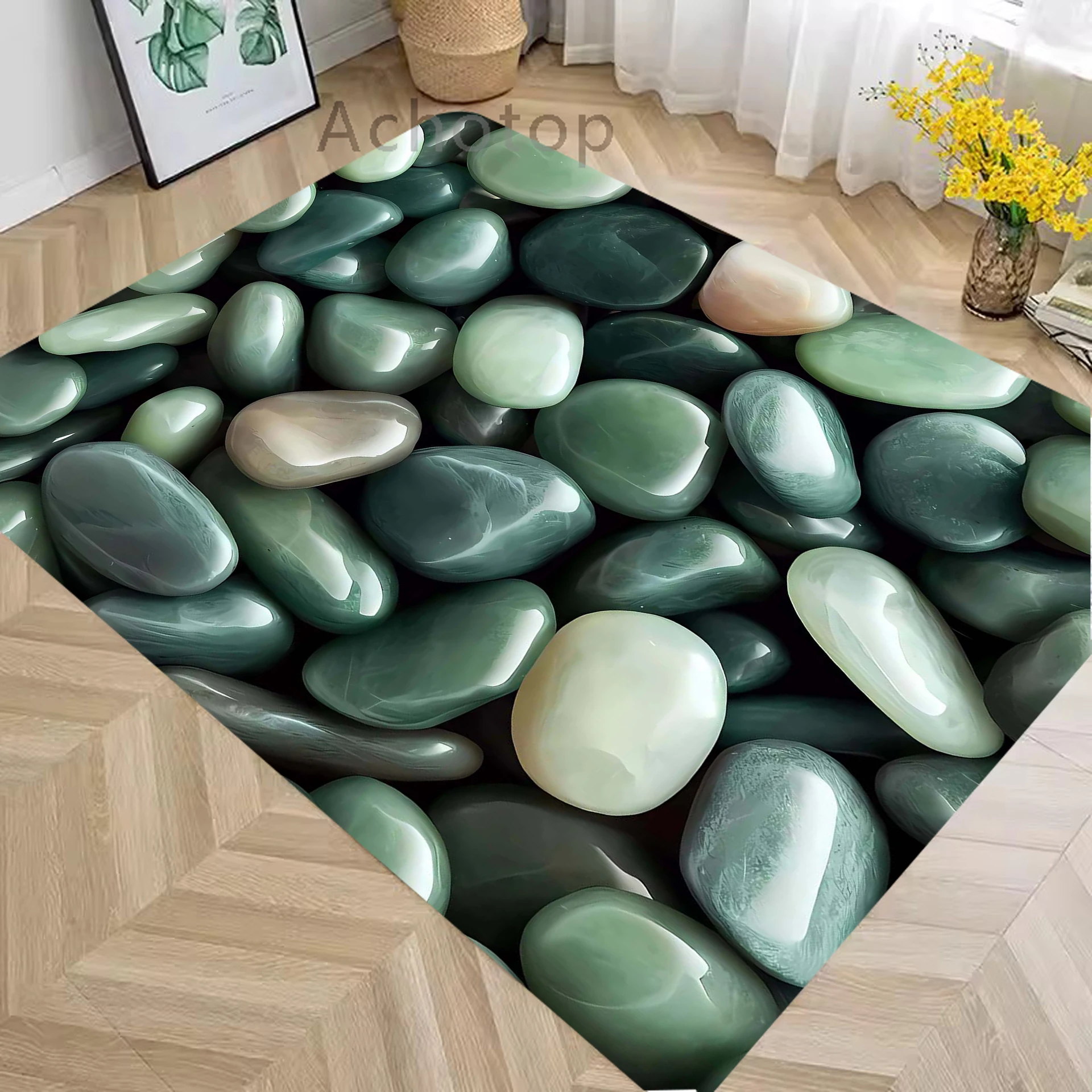 

Diatom Living Room Floor Mat Cobble Super Absorbent Bathroom Mat CartoonNon-Slip Mud Toilet Pad Quick-Drying Bath Mat Floor Mat