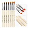 7Pcs/Set Nylon Hair UV Gel Acrylic Nail Art Builder Brush Pen Drawing Pens For Nail Design Nail Supplies For Professionals 1