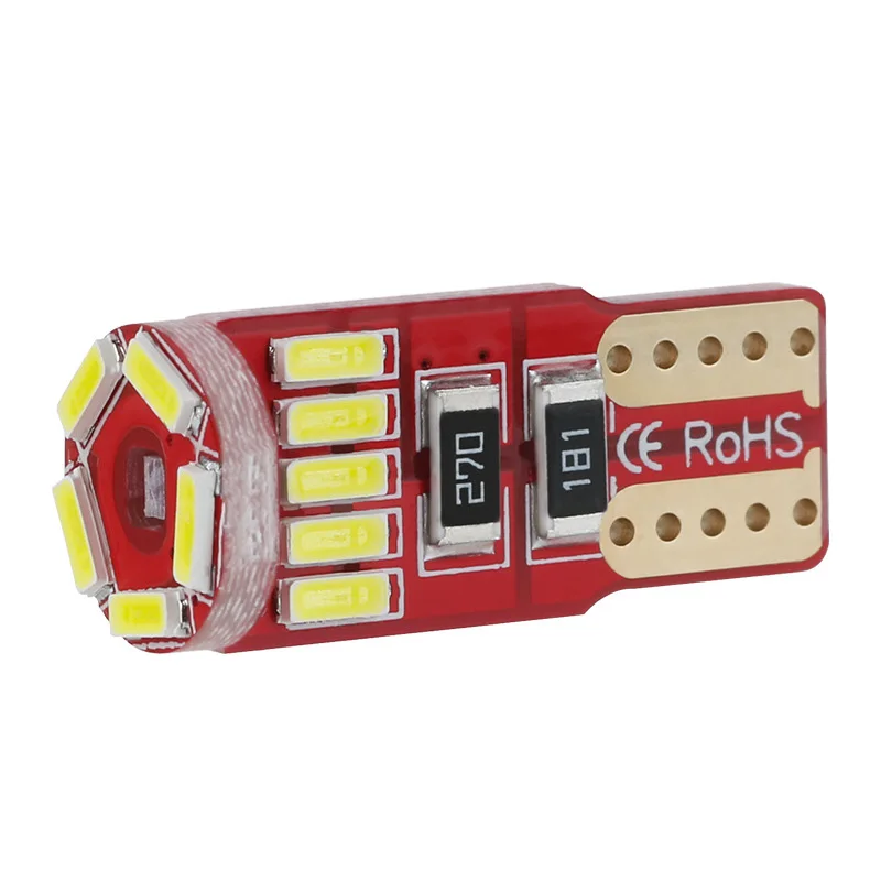 

10 шт., Автомобильные светодиодные сигнальные лампы W5W T10 501 194 4014SMD