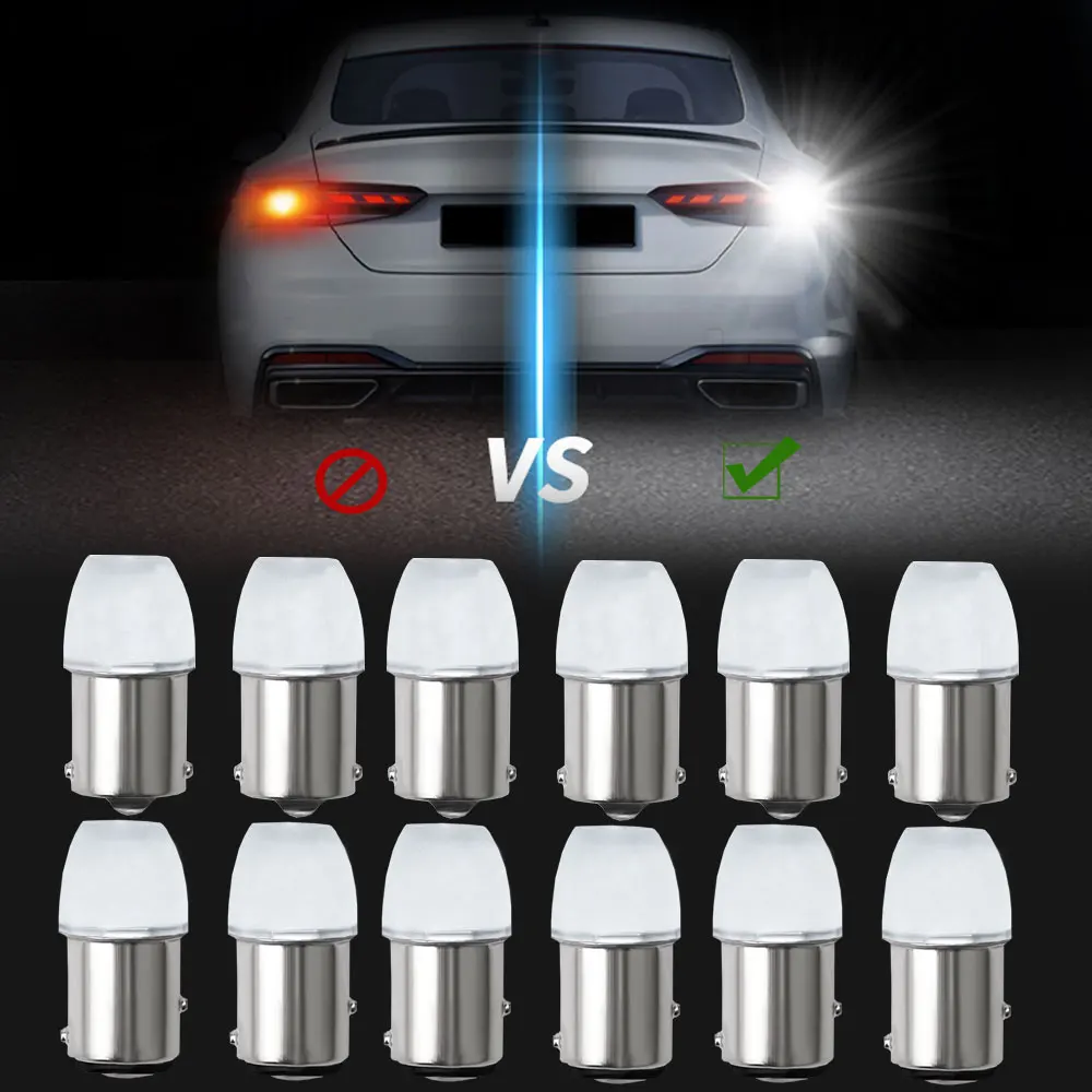 

10x BA15S 1156 12V White Universal Side Marker Light Turn Signal LED Light Automobiles Lamp Accessories Daytime Running Light
