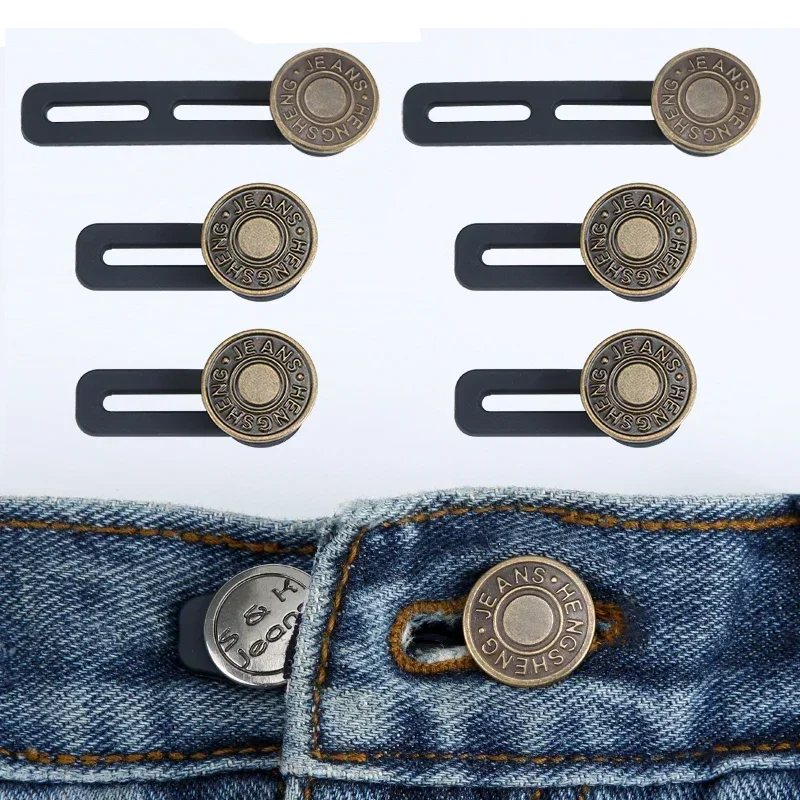 6 pcs Jeans and Pants Button Extenders: Universal Wait Expanander for Women and men, Instant Band Extension Solution