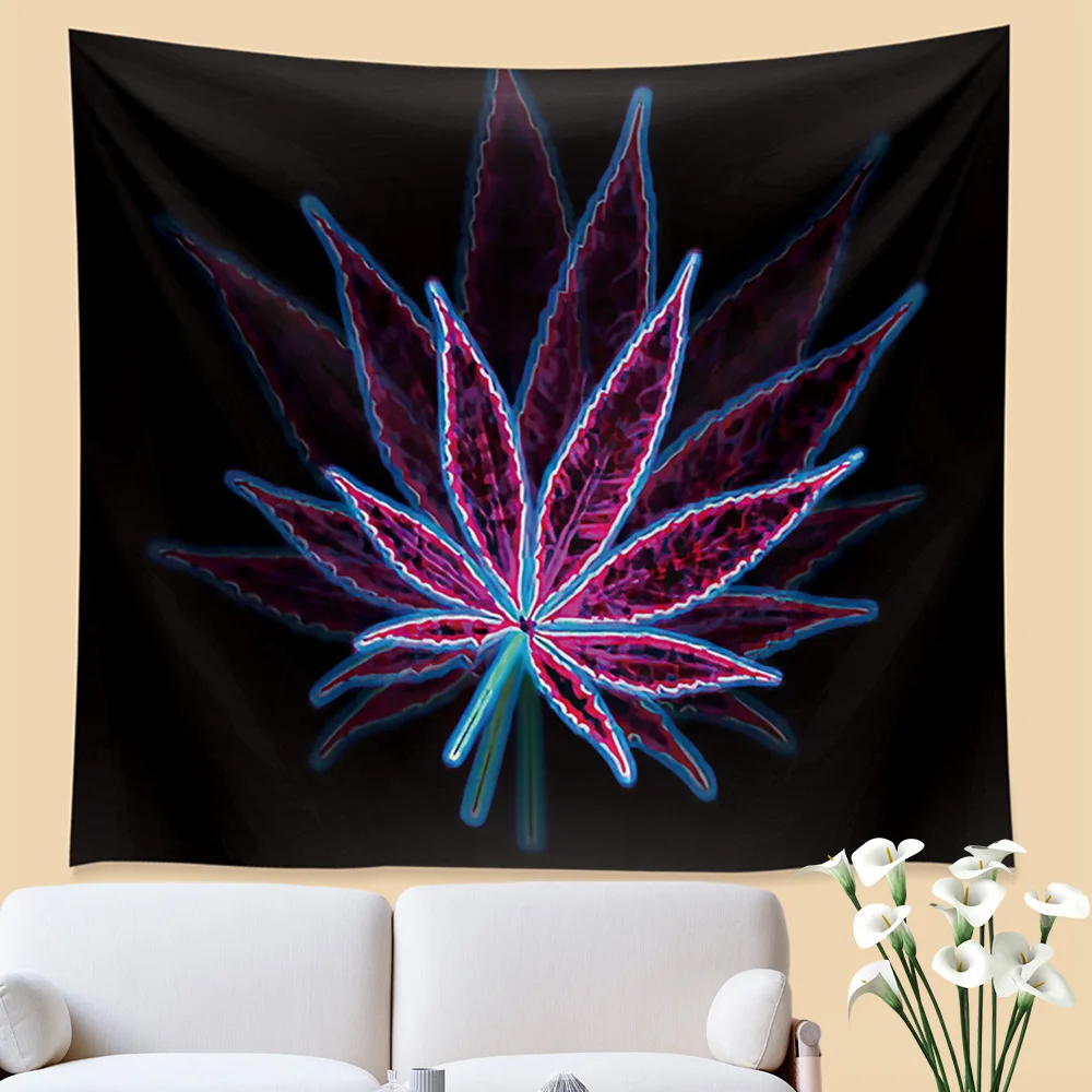 

Wall Art Tapestry Interior,Illusion Leaves Green Plant Decor For Room Decoration Wallpapers New Year's Aesthetic Home Decor y2k
