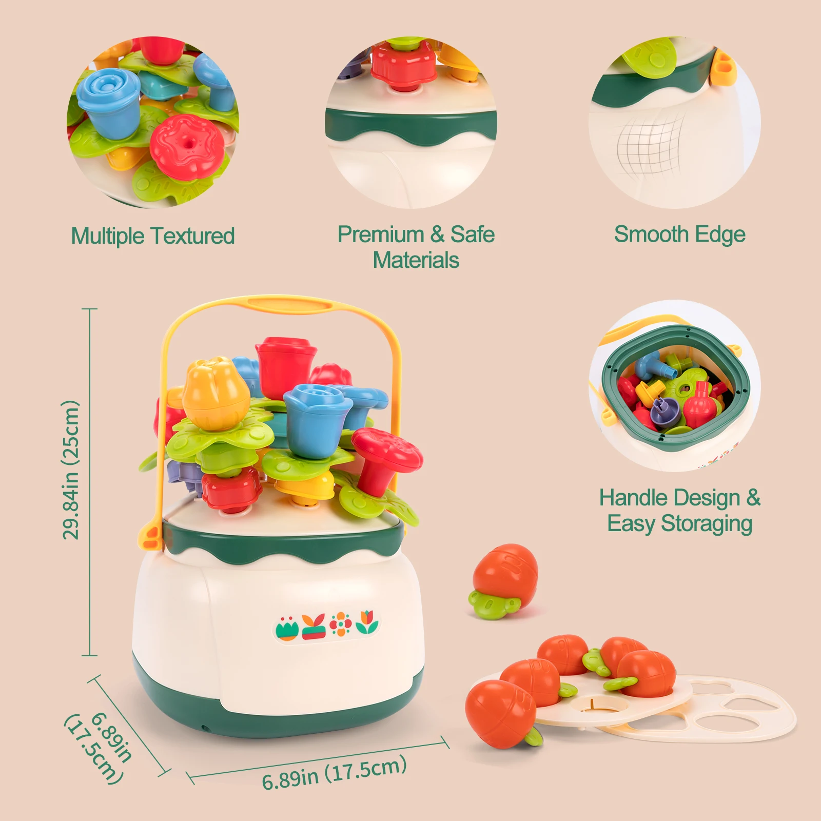 Gioco Educativo Montessori Per Bambini 1 Anno - Selezionatore Forme Con Blocchi E Palline