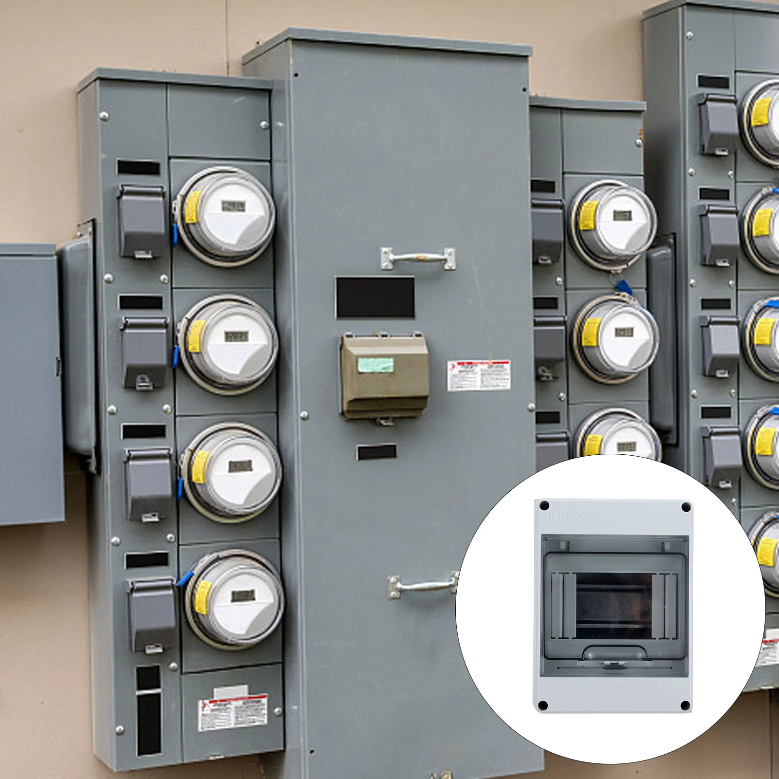 

Protective Box Breaker 2 Way Distribution Baby Safety Outlet Din Rail Enclosure PC Abs Electrical Boxes Weather Proof