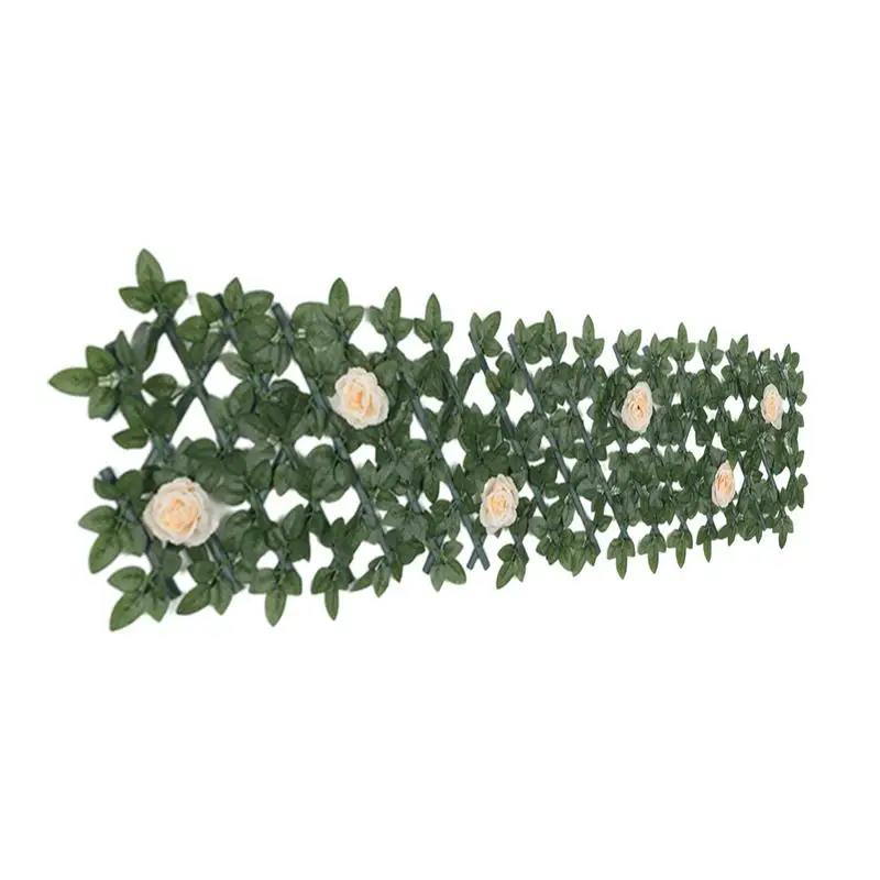 

Green Privacy Fence Screen Uv-Resistant Patio Privacy Fence Artificial Greenery Fake Hedge Retractable Decorative Faux Ivy