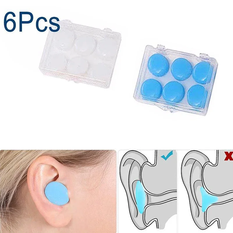 6 Paia Di Tappi per Le Orecchie in Silicone Morbido