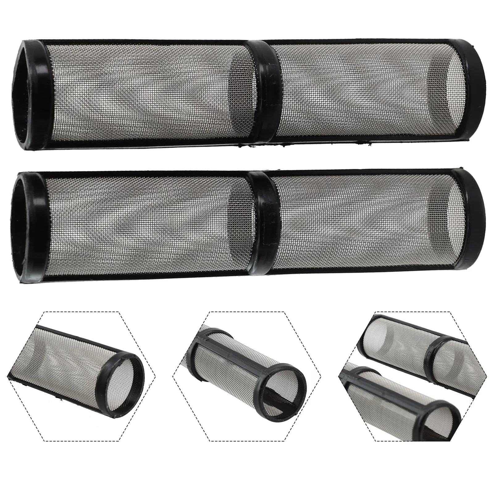 Coating Ensure Filtered Spray Material with 2pcs Mesh Filters for G390 G395 G495 G595 Airless Electric Paint Sprayer filter pump body coating stainless steel 2pcs 395 electric filter mesh airless paint sprayer black power tools