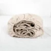 Simple&Opulence Linen Fitted Sheet (1 Piece) - 14 Inch Deep Pocket Mattress Cover Natural Flax Cotton Soft Breathable  Bedding 1