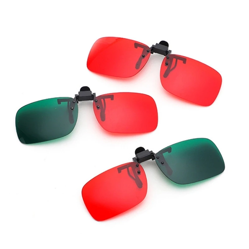 Kids Green Color Blindness Corrective Clip on Glasses Lens for Precise Test Training Enhances Child