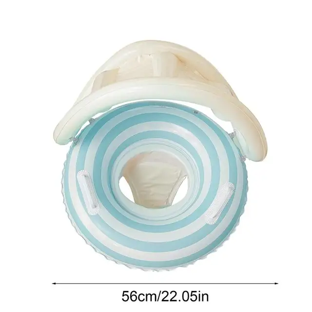 Baby Pool Float With Canopy Inflatable Toddler Beach Toy Lollipop Float With Sun Protection Canopy For Kids Outdoor Play 6
