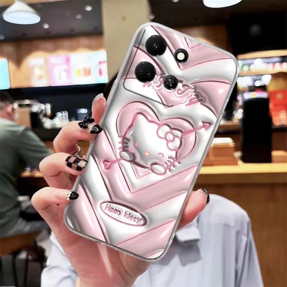 thumbnail image 1 of Clear Phone Case For Infinix NOTE 10 11 12 30 30i SMART 4 5 6 7 ZERO CAMON 19 20 PRO Case Funda Anime Hello K-kitty K-Kuromi, 1 of 5